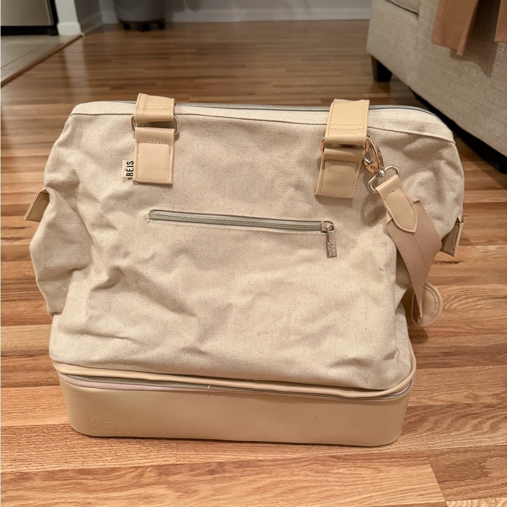 Beige Canvas Tote Bag - Picture 2 of 6